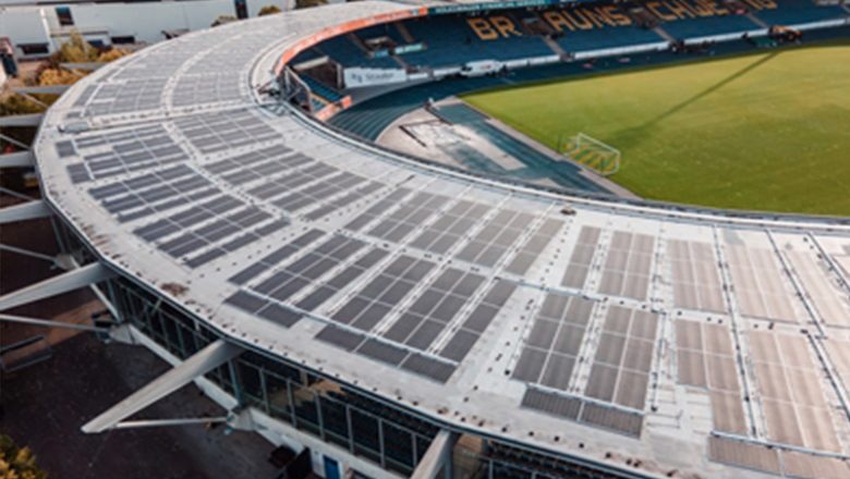 Solarstrom von der Nordkurve des Eintracht-Stadions
