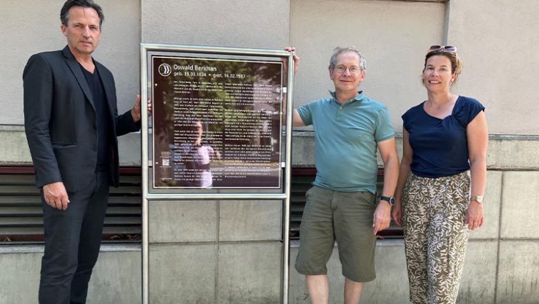 Persönlichkeitstafeln für Oswald Berkhan und Helene Engelbrecht