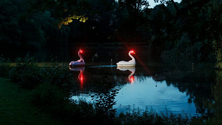 Kunstwerke des Lichtparcours leuchten noch bis zum 6. Oktober