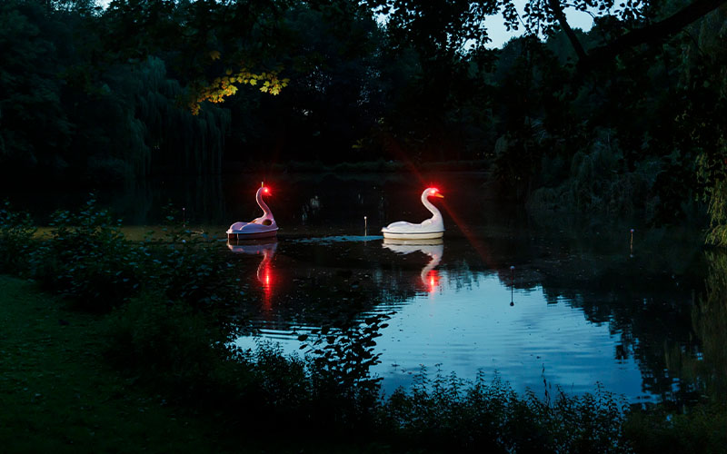 Kunstwerke des Lichtparcours Braunschweig leuchten noch bis zum 6. Oktober. 