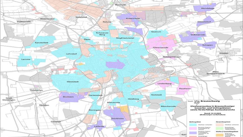 Glasfaserversorgung in Braunschweig bei 75 Prozent
