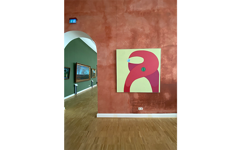 Das Städtische Museum im Haus am Löwenwall zeigt anlässlich der noch bis zum 5. Oktober im Kunstverein Braunschweig präsentierten Sine Hansen-Retrospektive erstmals wieder Sine Hansens Gemälde „Rosa“ aus dem Jahr 1971.