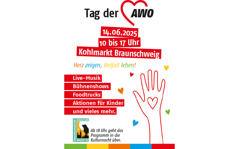 Die AWO zwischen Harz und Heide ist auf allen Gebieten sozialer Arbeit tätig und Trägerin von rund 130 Einrichtungen für die ganze Familie.