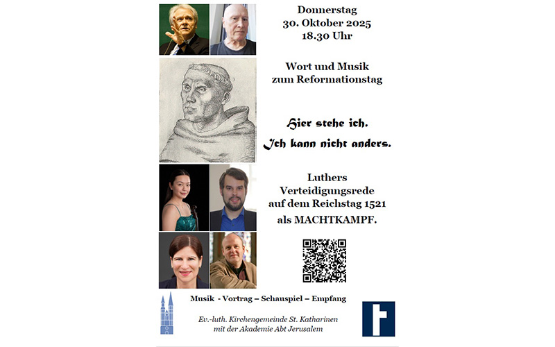 Am Vorabend des diesjährigen Reformationstages lädt die Braunschweiger Katharinengemeinde zu einer besonderen Veranstaltung um 18.30 Uhr in die Kirche am Hagenmarkt ein.