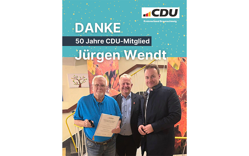 Ein halbes Jahrhundert Engagement für die CDU, für Braunschweig und für die Menschen vor Ort – das ist eine beeindruckende Bilanz!