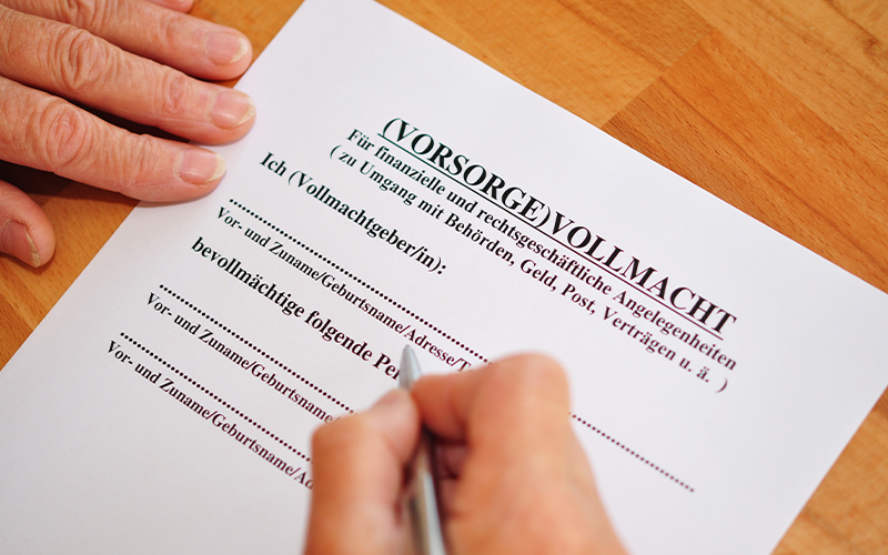 Präsenz-Vortrag „Vorsorge, Betreuung und Antragsverfahren“. 