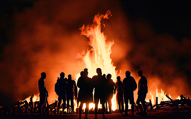 Zu Ostern ist es in Braunschweig Tradition, ein „Brauchtumsfeuer“ abzubrennen. 