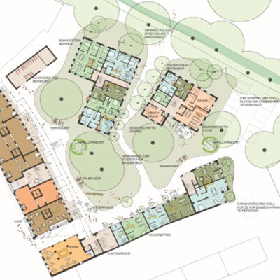 Genossenschaftlich entwickeltes Wohnquartier in der Wilhelmstraße