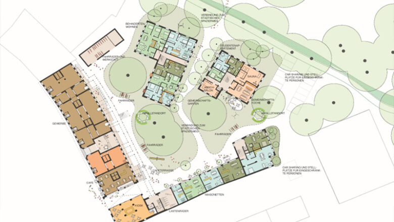 Genossenschaftlich entwickeltes Wohnquartier in der Wilhelmstraße