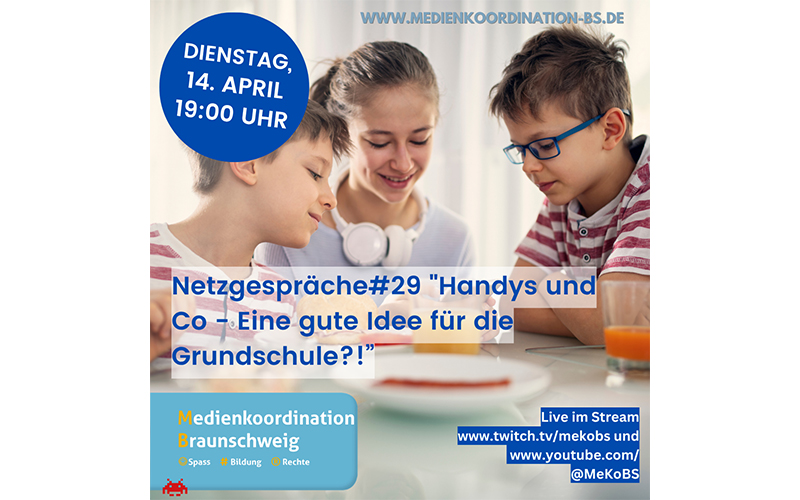 Smartphones gehören längst zum Alltag vieler Kinder – doch sollten sie auch in der Grundschule eine Rolle spielen? Dieser Frage widmet sich die nächste Ausgabe der „Netzgespräche“ der Medienkoordination Braunschweig.