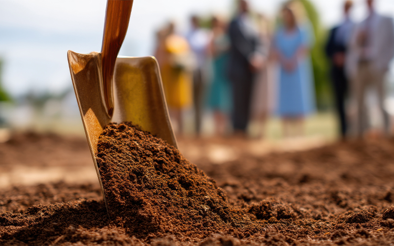 Oberbürgermeister Dr. Thorsten Kornblum hat am Donnerstag, 9. April den symbolischen ersten Spatenstich für die Neugestaltung des Johannes-Selenka-Platzes an der Hochschule für Bildende Künste (HBK) gesetzt.