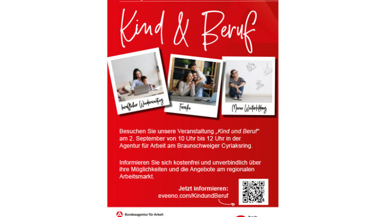 Veranstaltung „Kind und Beruf“ im Braunschweiger Berufsinformationszentrum am 2. September