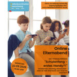 Schulanfang – erstes Handy?! Kostenloser Online-Elternabend