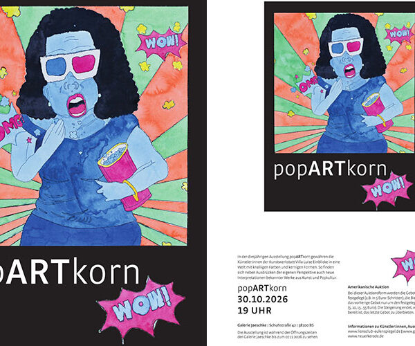 popArtkorn: Einladung zur Ausstellung und Benefiz-Versteigerung am 30. Oktober